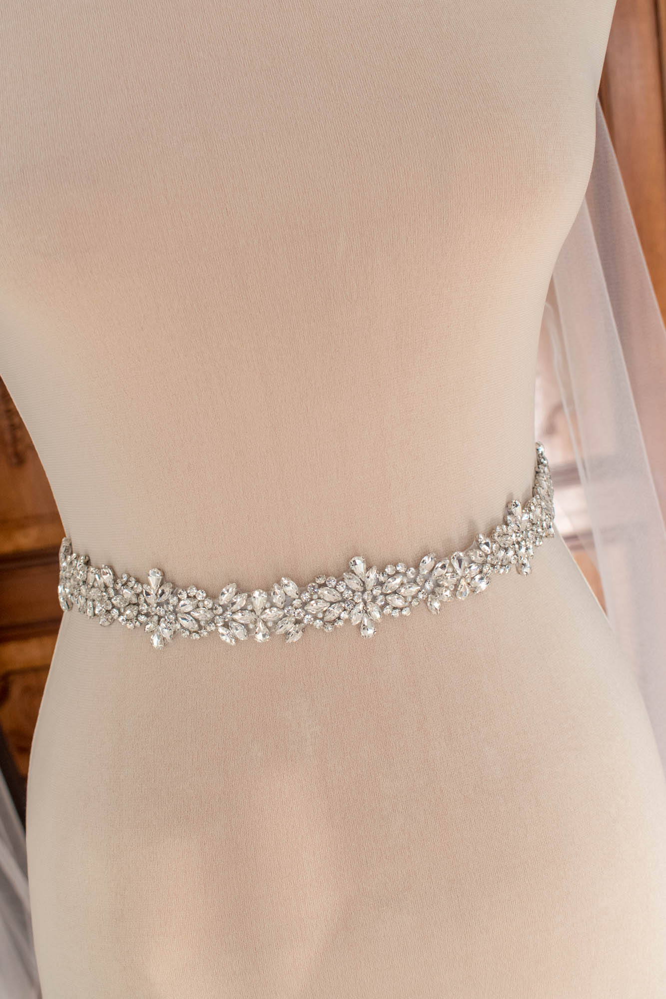 ZADA - csillogó strassz menyasszonyi öv - Image 3